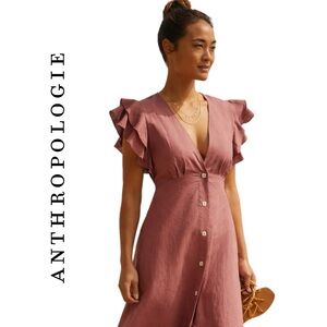 Anthropologie Charlie Holiday Ruffled Cover-Up Midi Dress